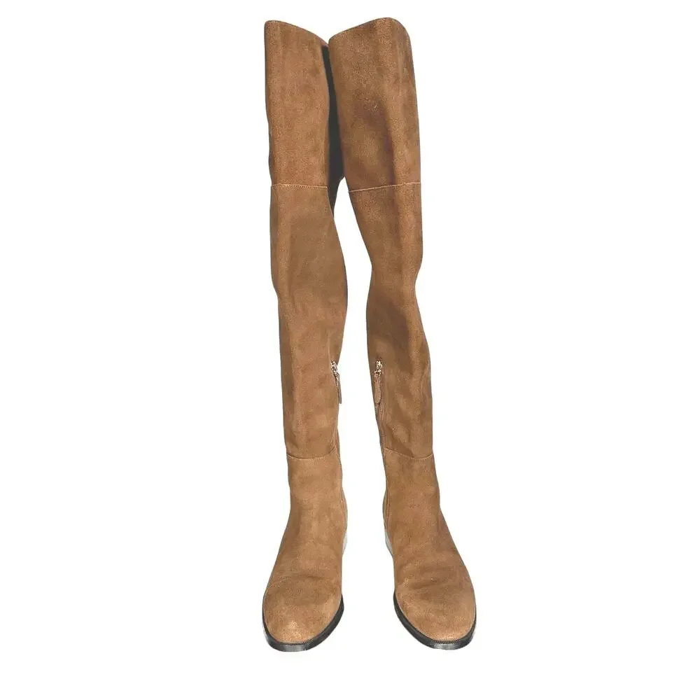 J. Crew | Women | Rich Walnut Over The Knee Suede Leather Riding Boots | Size 5